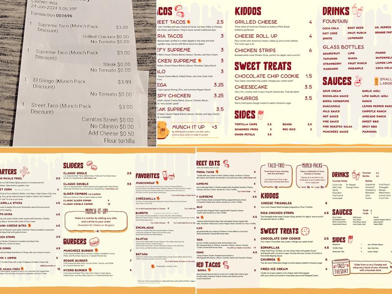 Muncheez Menu