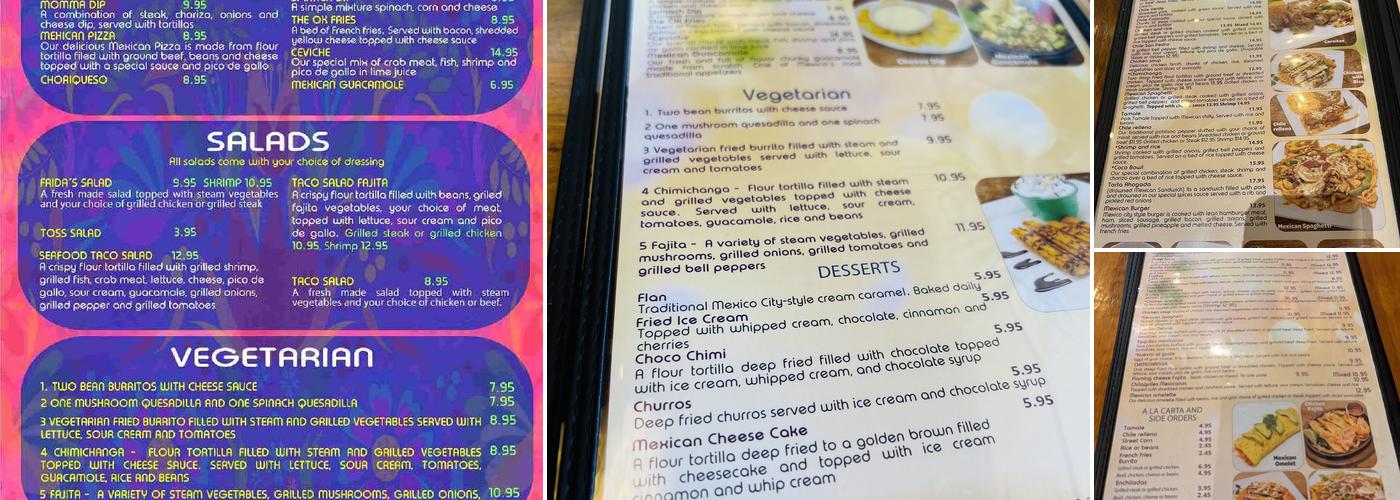 Mama Coco Cantina Menu