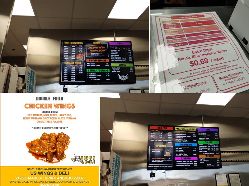 US Wings & Deli - Spartanburg Menu