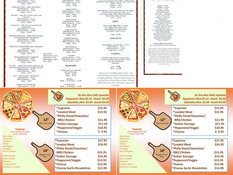 Blessed Family Deli Menu