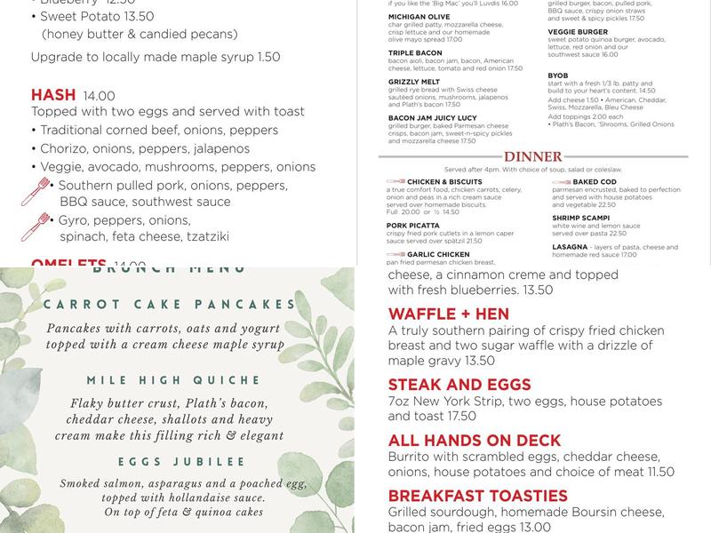 The Red Fork Menu