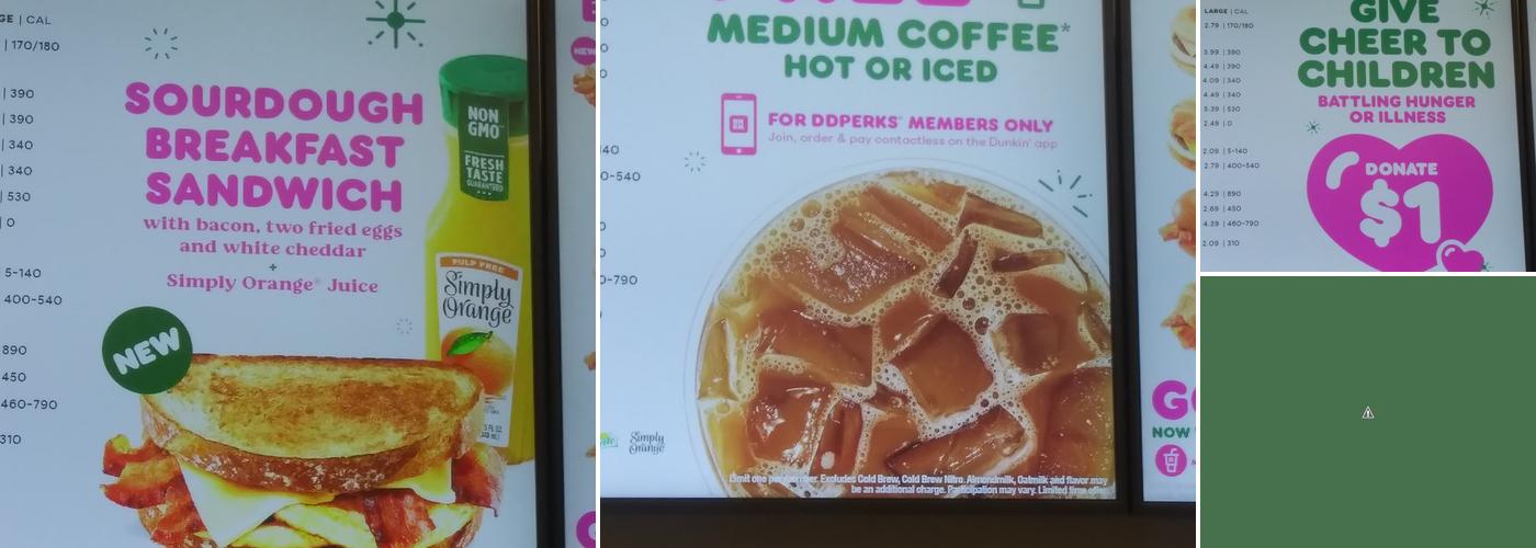 Dunkin' Menu