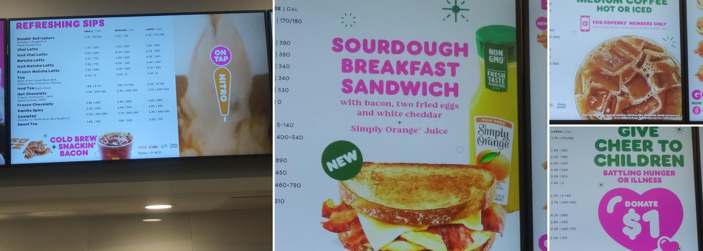 Dunkin' Menu