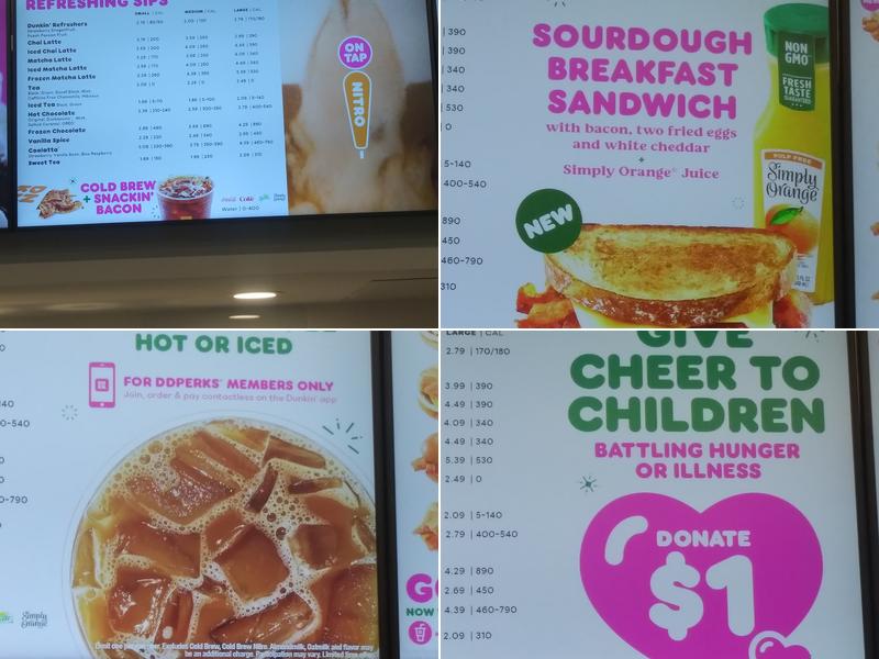 Dunkin' Menu