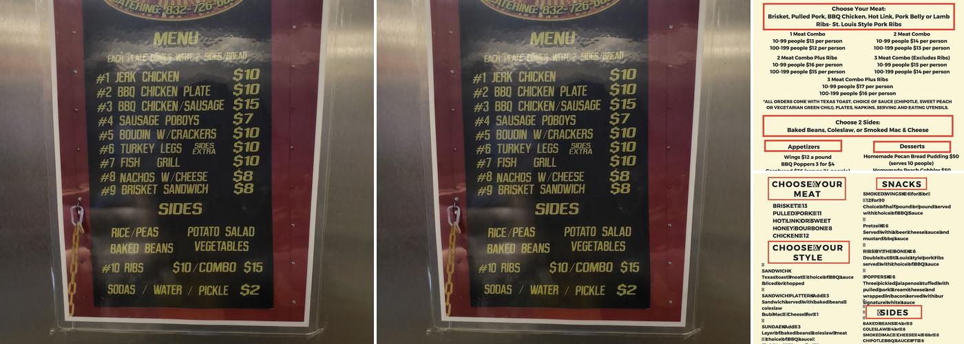 Ole Skool BBQ Menu