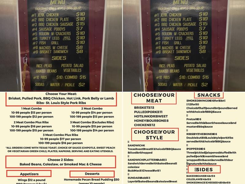 Ole Skool BBQ Menu