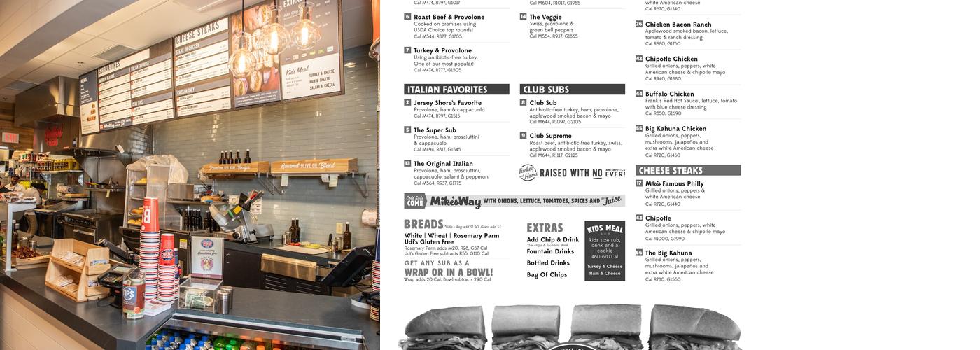 Jersey Mike's Subs Menu