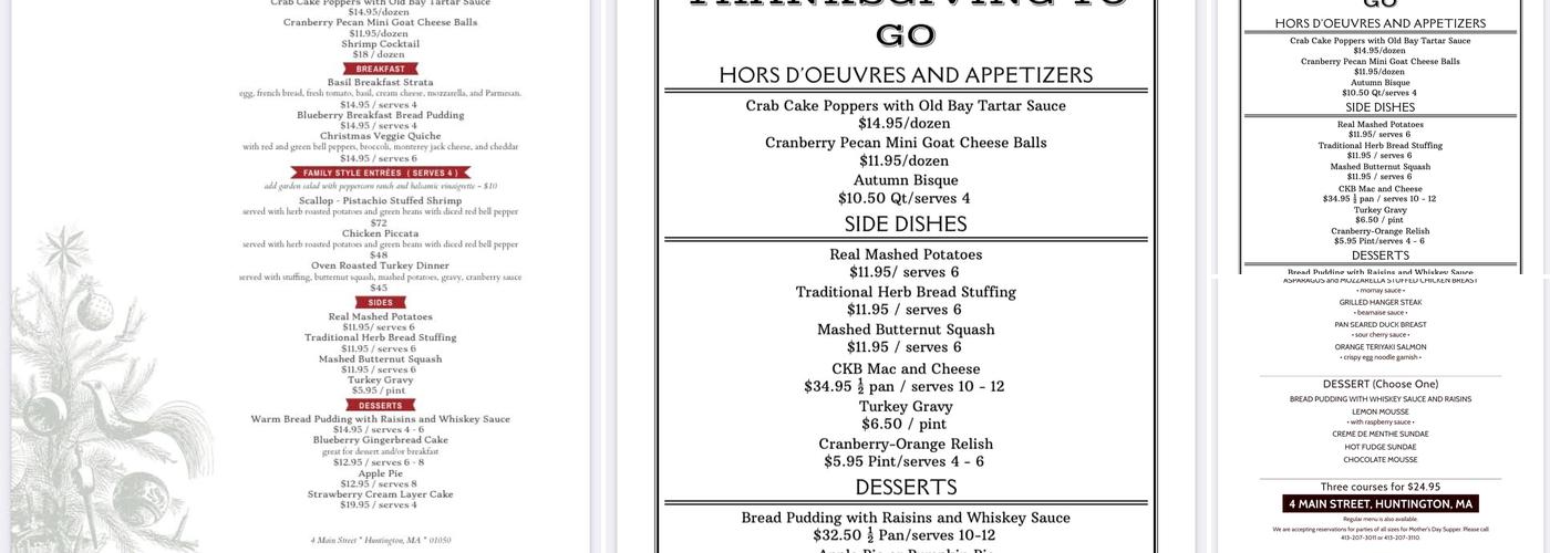 Comfort Kitchen Menu