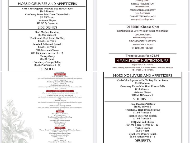 Comfort Kitchen Menu