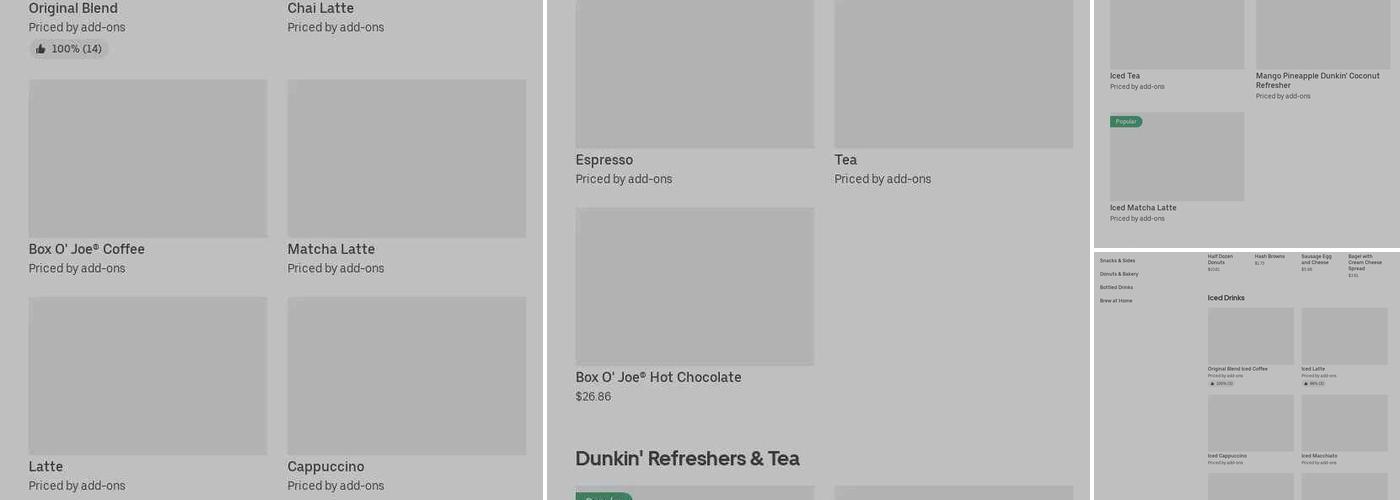 Dunkin' Menu