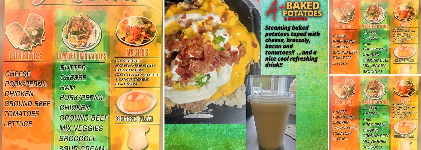 A+ Baked Potato Menu
