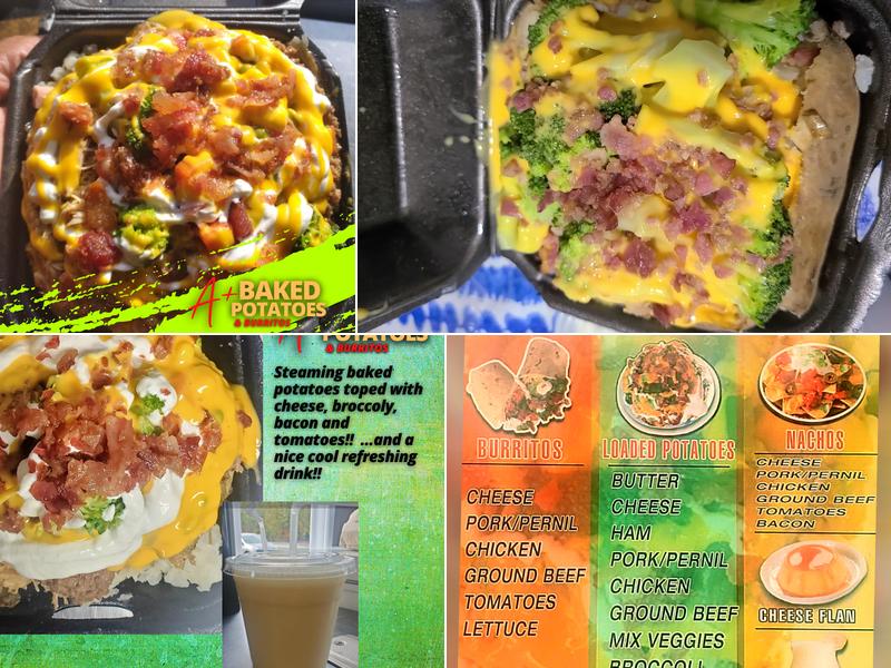 A+ Baked Potato Menu
