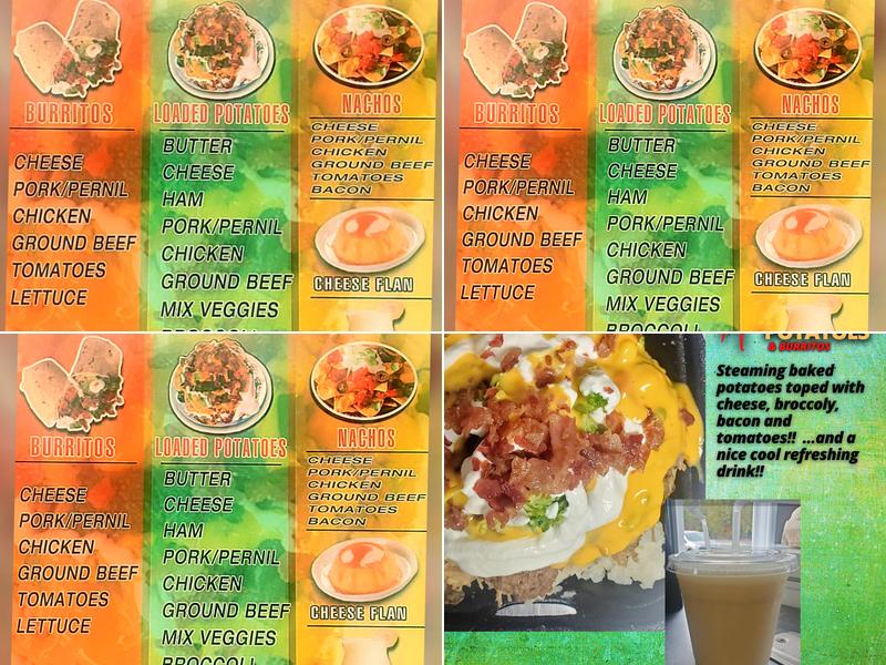A+ Baked Potato Menu