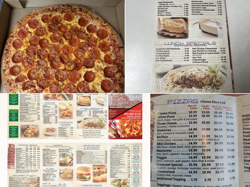 Somerset Pizza Menu