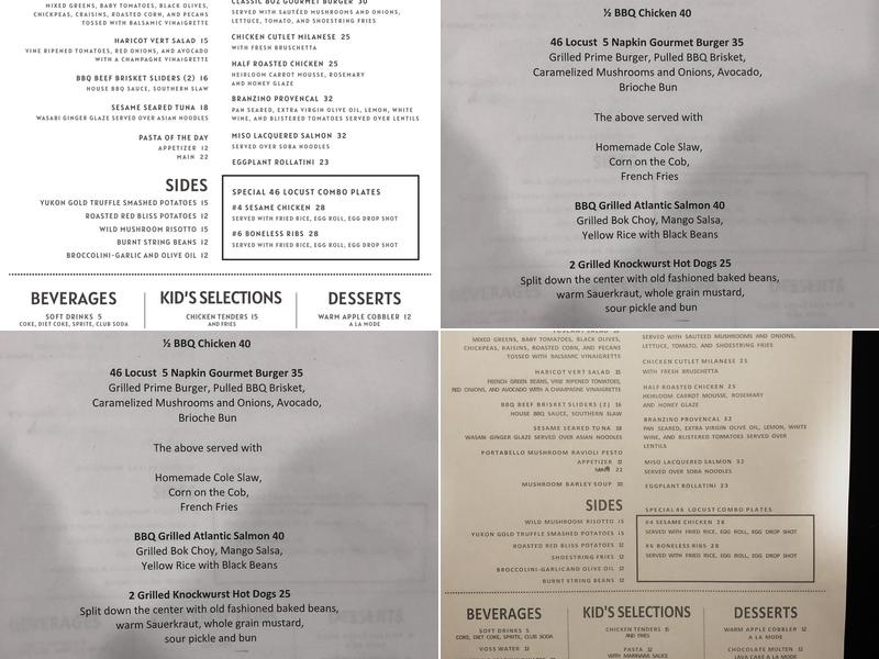 46 Locust Menu