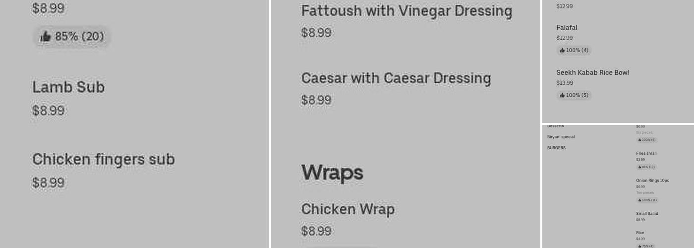 The Burger Experience Menu