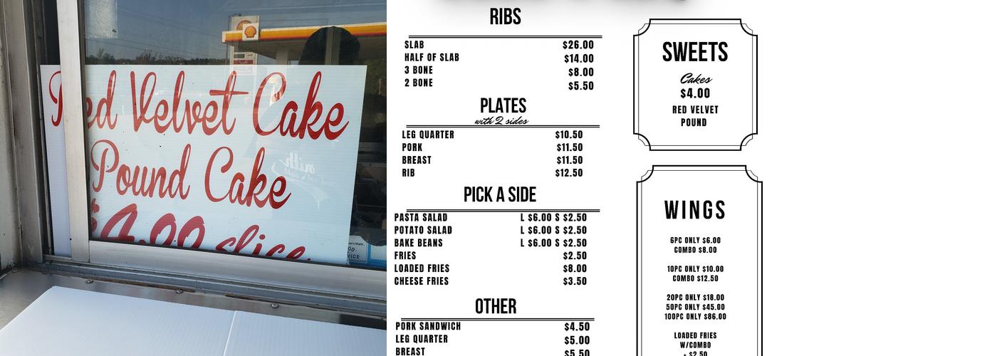 Doug’s BBQ Menu