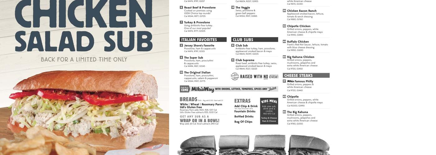 Jersey Mike’s Subs Menu
