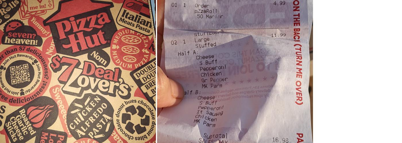 Pizza Hut Menu