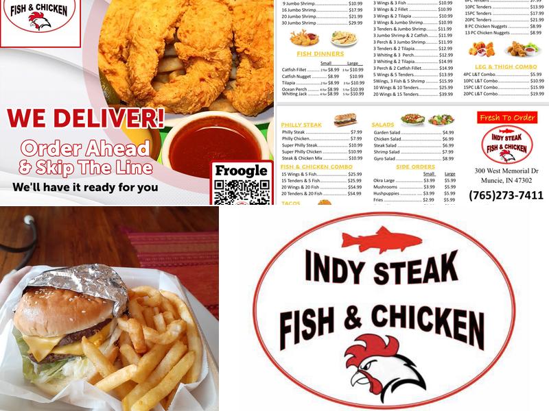 Indy steak fish & chicken Menu