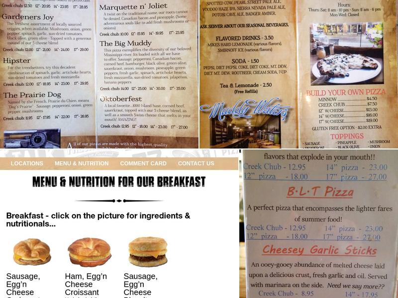 Piccadilly Circus Pizza Menu