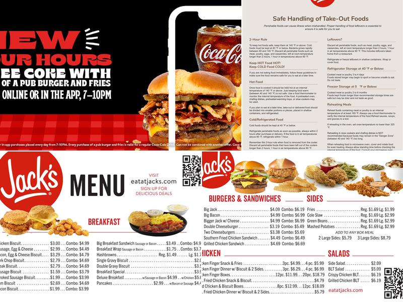 Jack's Family Restaurant Menu