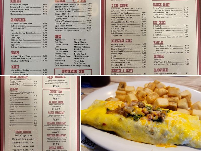 Countryside Diner Menu
