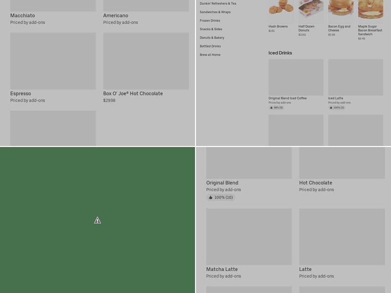 Dunkin' Menu