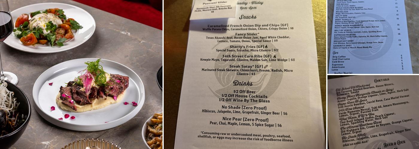 Honey Moon Spirit Lounge Menu