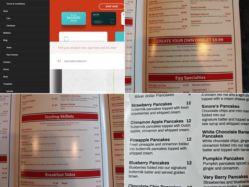 Zoe's House of Pancakes Menu