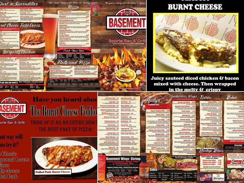 The Basement Sports Bar & Grill Menu