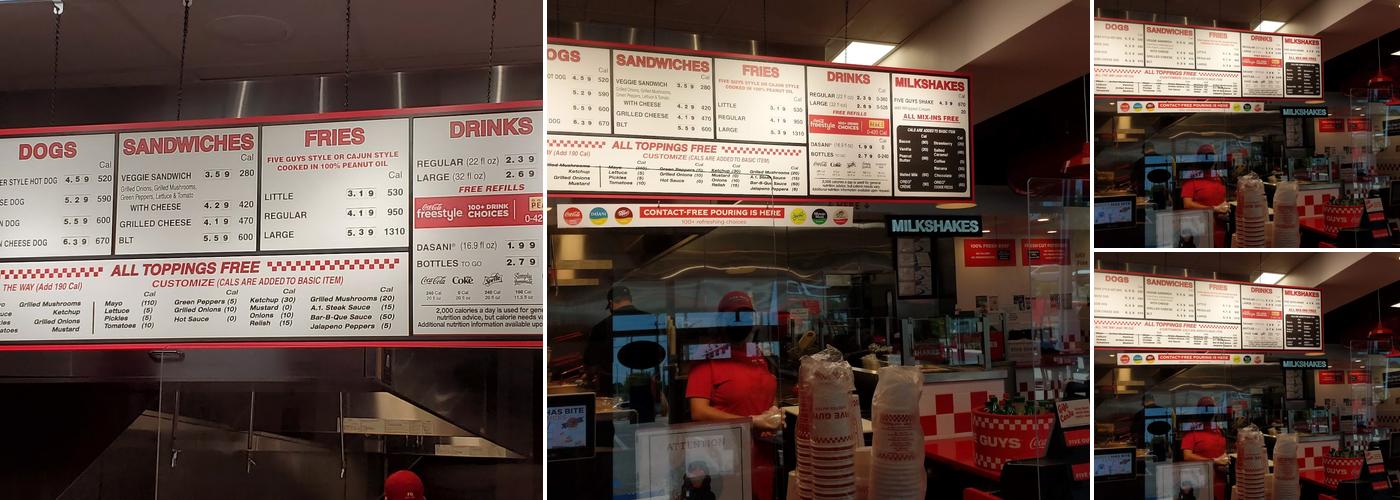 Five Guys Menu