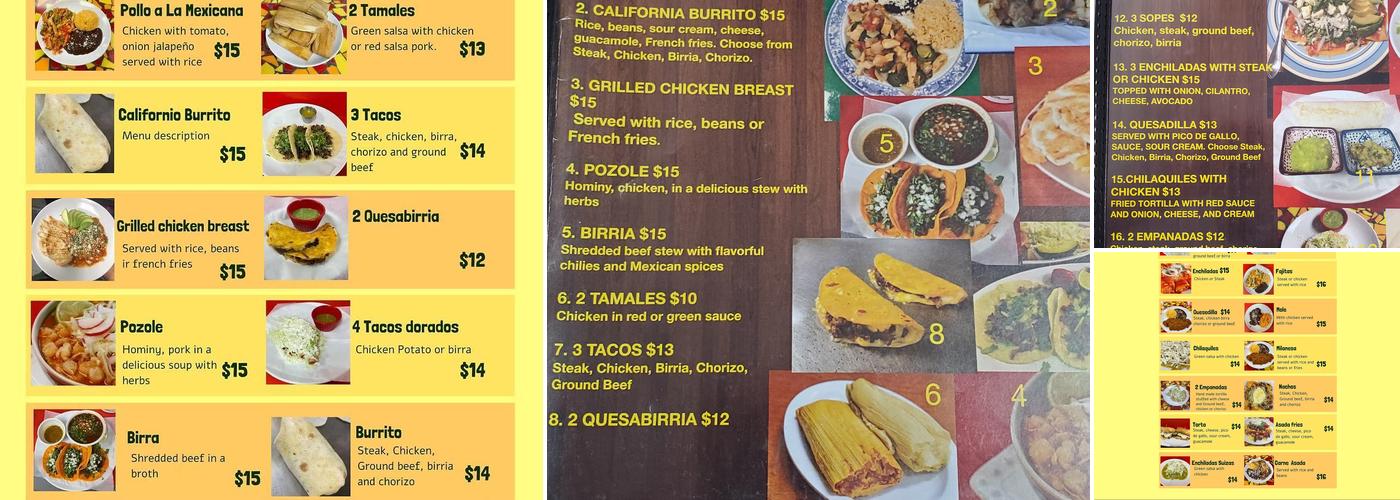 LA BAMBA MTZ Menu