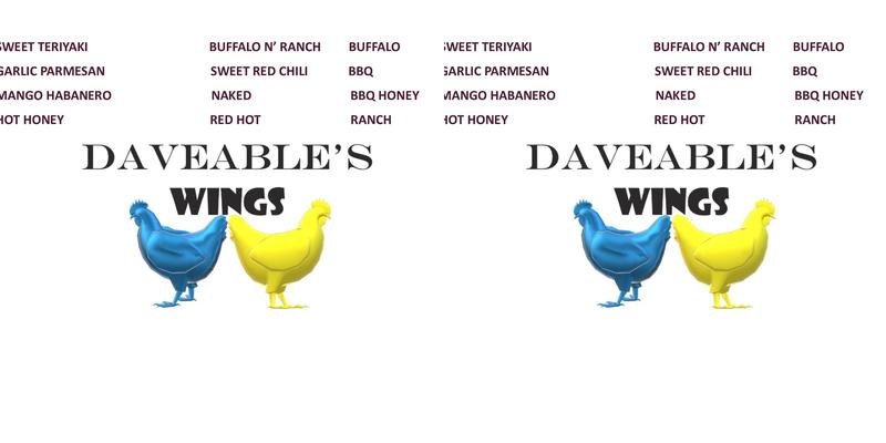 Daveables Wings Menu