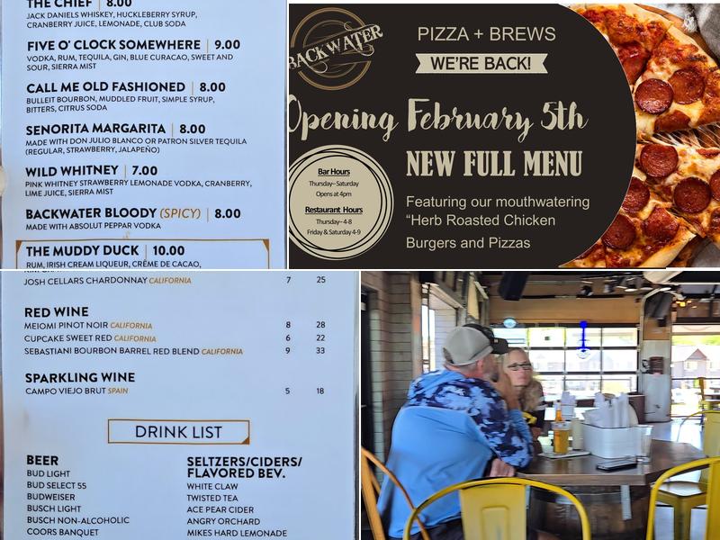 Backwater Bar & Grill Menu