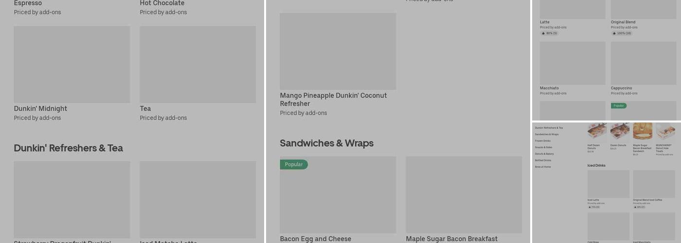 Dunkin' Menu