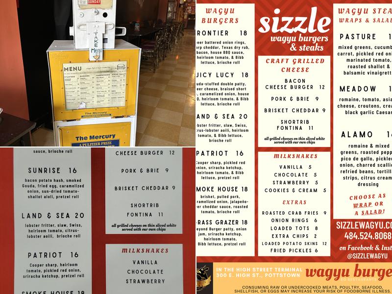 Sizzle Menu