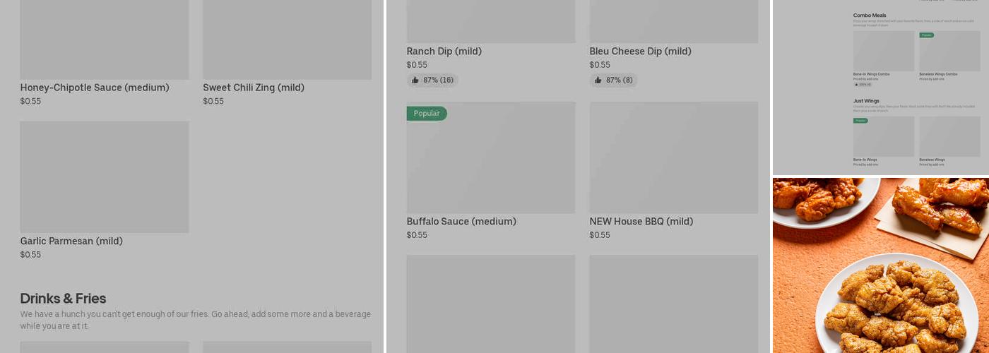 It's Just Wings Menu