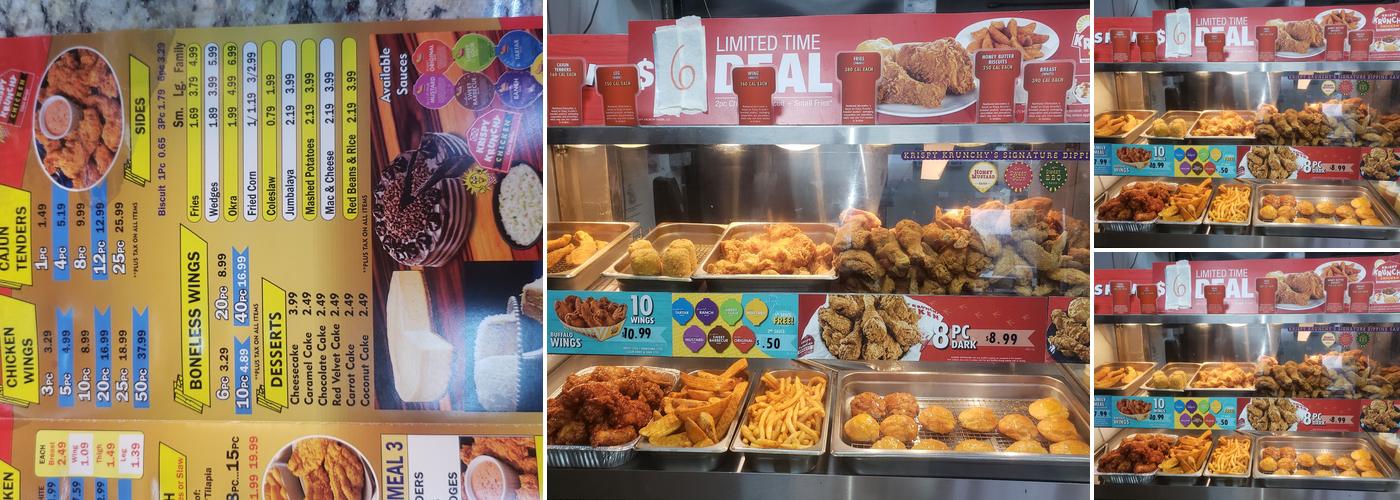 Krispy Krunchy Chicken Menu