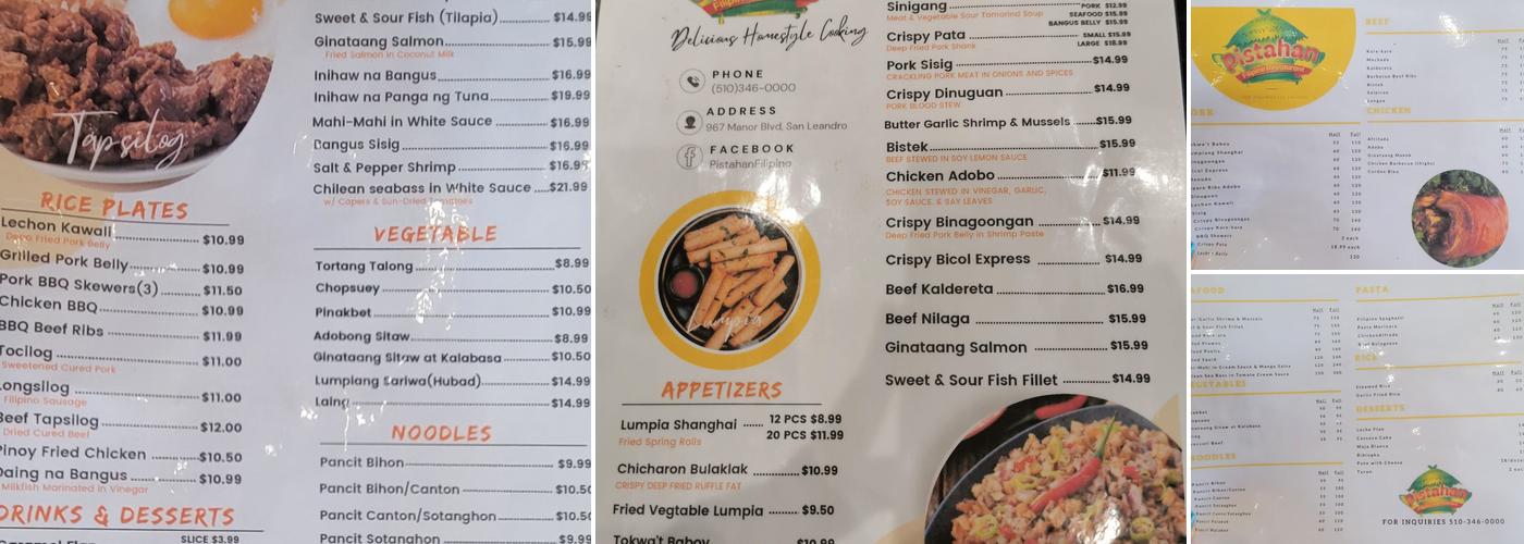 Pistahan Menu