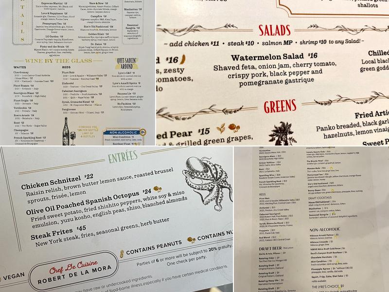 Shepherd & Sims Menu