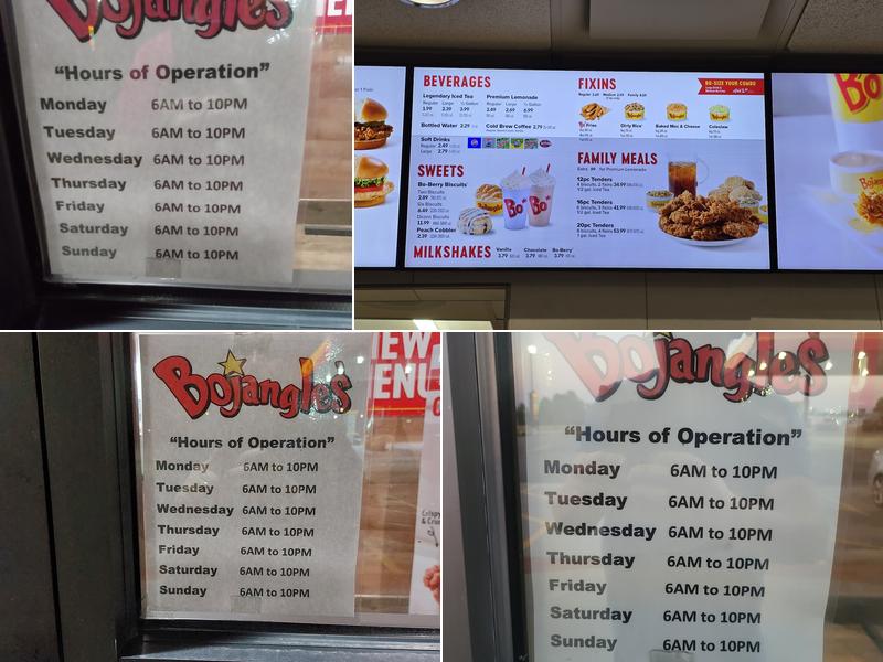Bojangles Menu