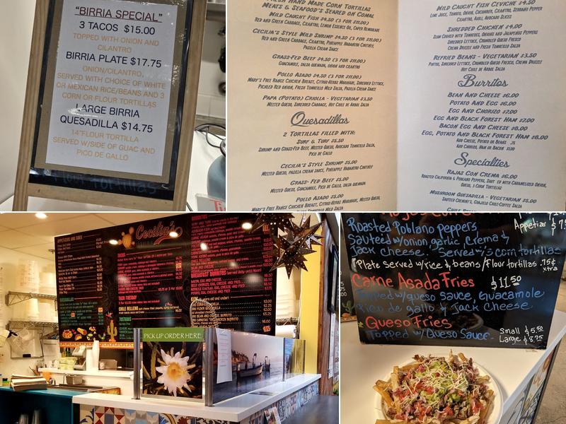 Cecilia's Taqueria Menu