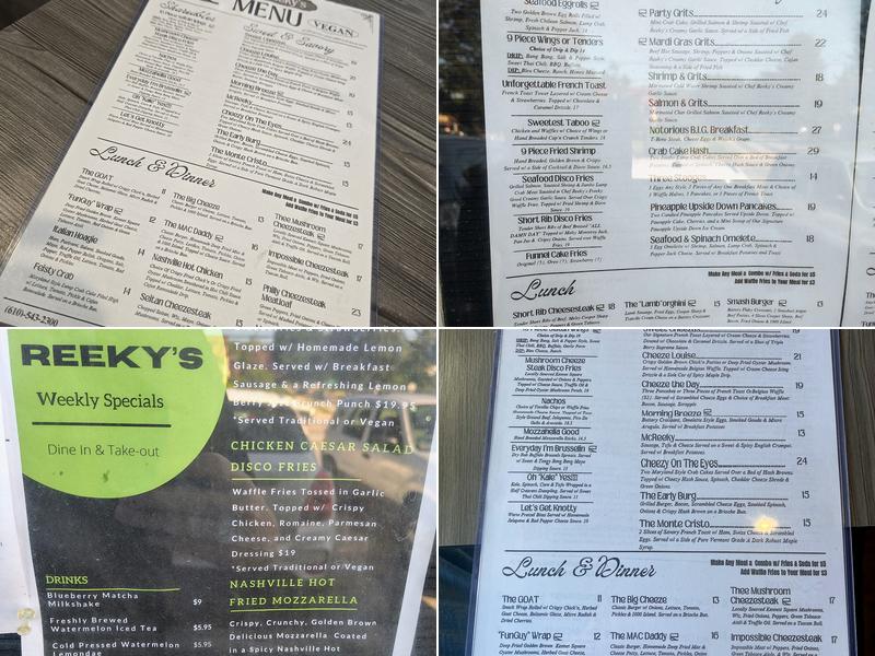 Chef Reeky’s Cafe Menu