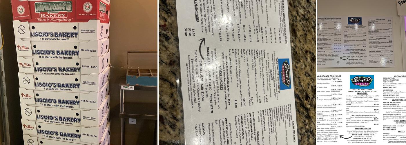Stuff'D Steaks Menu