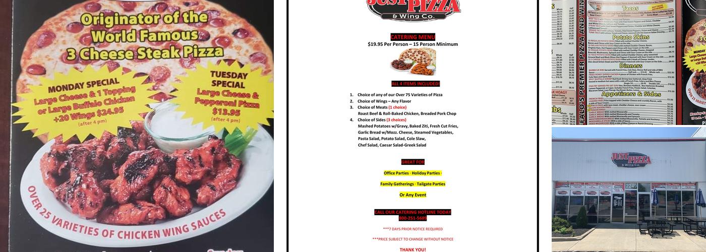 Just Pizza Menu