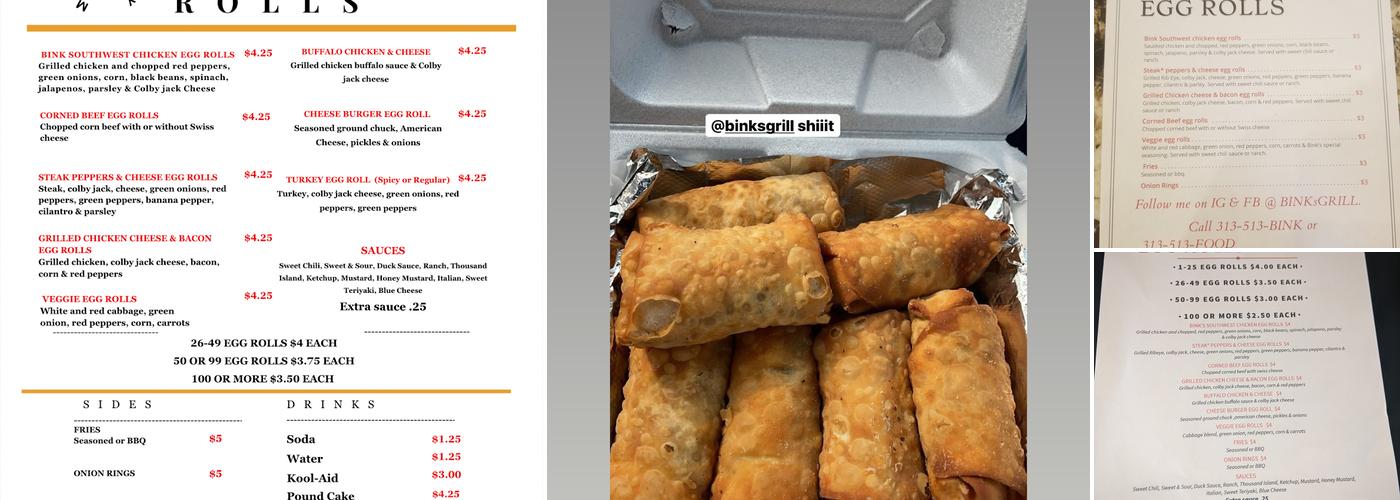 Bink's Grill Menu
