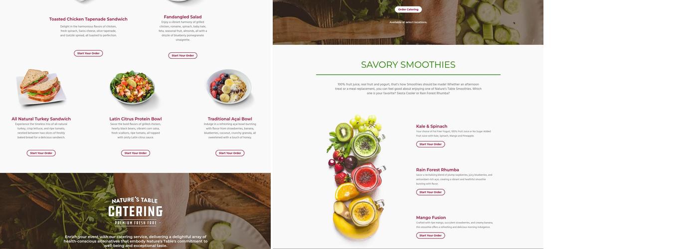 Nature's Table (Corprate Center IV) Menu