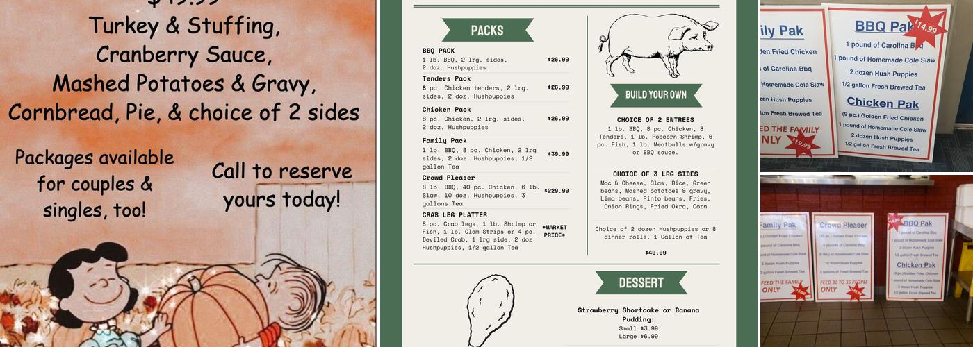 Carolina BBQ & Seafood Menu