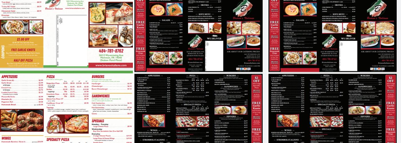 Briano's Italiano Menu